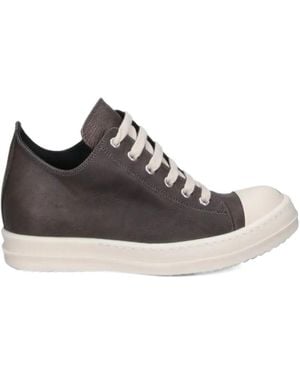 Rick Owens Tower Low Leather Low-Top Trainers - Brown