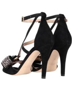 Chloé Stiletto-Heel Sandals Adorned With Bow Embellishments - Black