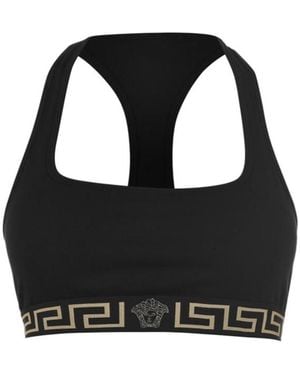 Versace Logo Bra - Black