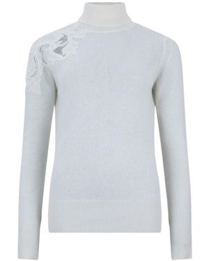 Ermanno Scervino Long-Sleeved Sweater - Blue