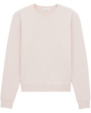 Saint Laurent Cassandre Crewneck Sweatshirt - White