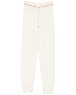 Eleventy Drawstring Knitted Track Pants - White