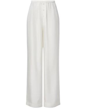 Rohe Silk Wide-Leg Trousers - White