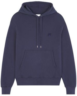 Maison Kitsuné Long-Sleeved Hoodie Hoodie - Blue
