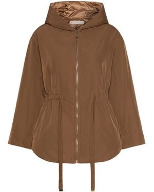 Max Mara The Cube Charme Zip-Up Drawstring Coat - Brown