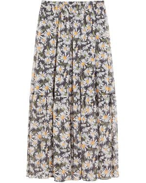 Weekend by Maxmara Artello Allover Floral Printed Maxi Skirt - White