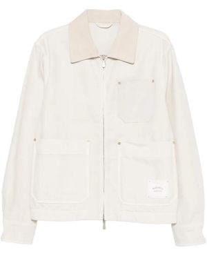 Eleventy Collar Pocket Jacket - White