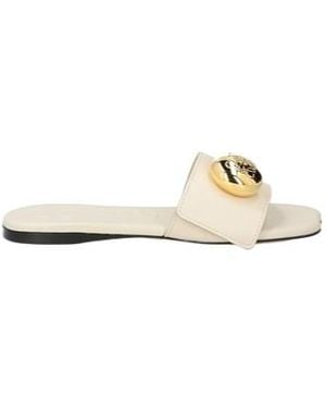 Chloé Simple Leather Slippers - White