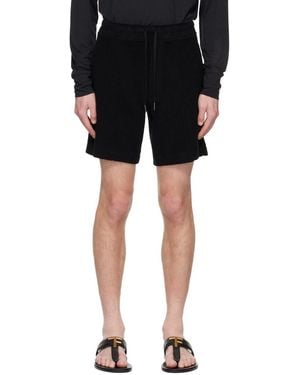 Tom Ford Towelling-Finish Deck Shorts - Black