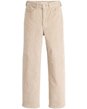Levi's Ribcage Straight-Leg Corduroy Trousers - Natural
