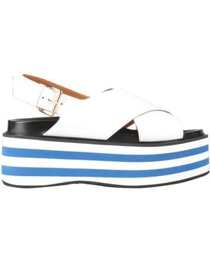 Marni Minimalist Leather Sandals - Blue
