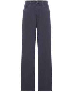 Miu Miu Logo-Embroidered Denim Jeans - Blue