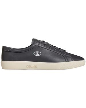 Celine Lou Low Lace-Up Trainer With Triomphe - Blue