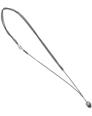 Ann Demeulemeester Skull Pendant Necklace - White