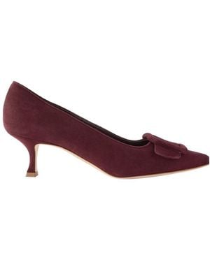 Manolo Blahnik Maysale High Heels - Purple