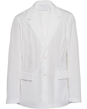 Prada Single-Breasted Cotton Jacket - White