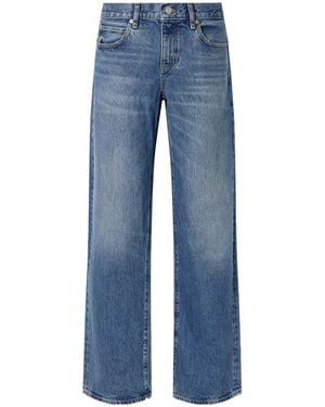 FRAME Low-Rise Straight-Leg Jeans - Blue