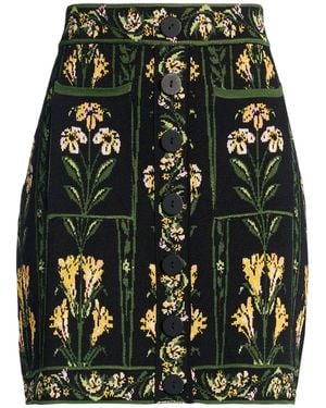 FARM Rio Floral Midi Skirt - Green