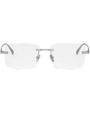 BVLGARI Bulgari Rectangular Frame Glasses - White