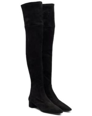 Aquazzura Suede Over-The-Knee Boots - Black