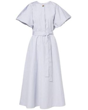 Altuzarra Paulina Striped Cotton Midi Dress - White
