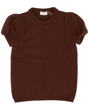 Magda Butrym Crew Neck T-Shirt - Brown