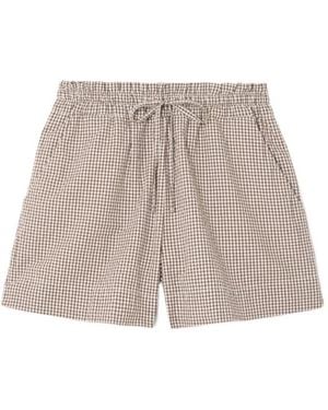 Veronica Beard Gingham Shorts - Gray