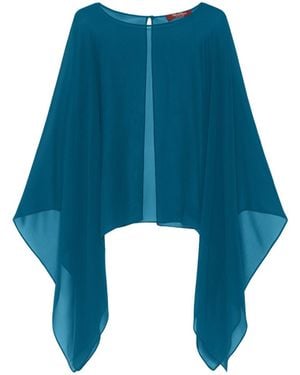 Max Mara Round Neck Shawl - Blue