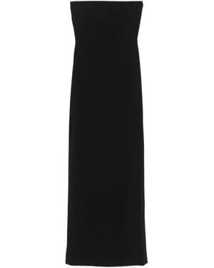 Solace London London Bare-Shoulder Twill Dress - Black