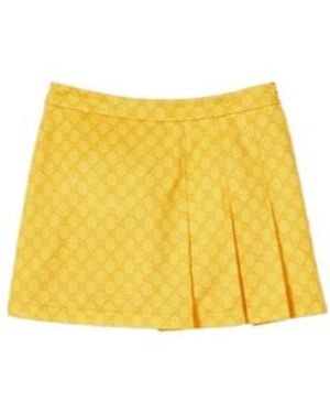 Gucci Supreme Gg-Print Skorts - Yellow