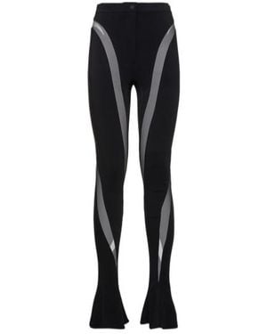 Mugler Tulle Leggings - Black