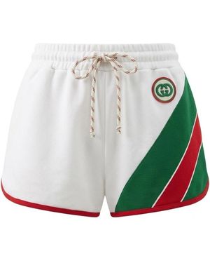 Gucci Web-Stripe Jersey Shorts - Multicolour