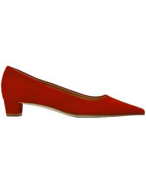 Aeyde Judi Kid Suede Court Shoes - Red
