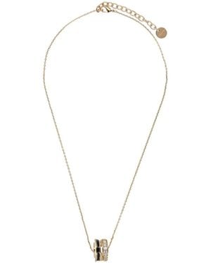 Ferragamo Ferragamo Ring Pendant Embellished Necklace - White