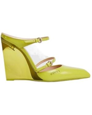 Gucci Wedge Mule - Yellow