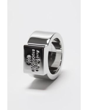 【Acne Studios】シルバー Crystal リング Acne Studios crystal-embellished Ring | Silver | FARFETCH SG