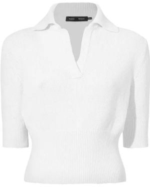 Proenza Schouler Cotton-Blend Polo Shirt - White