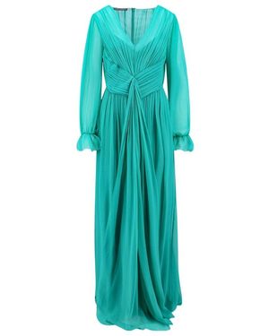 Alberta Ferretti Long-Sleeve Maxi Dress - Green