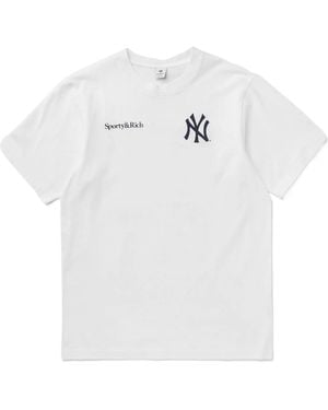 Sporty & Rich Logo Crew-Neck T-Shirt - White