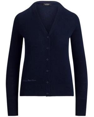 Ralph Lauren Long-Sleeve Knit Cardigan - Blue