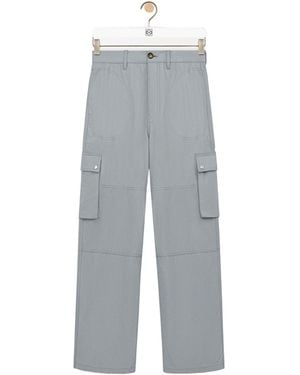 Loewe Logo Patch Cargo Trousers - Grey