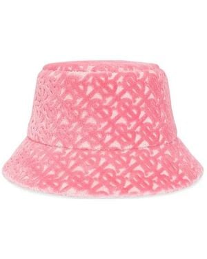 Burberry【☆ Cotton Monogram Jacquard Towel Bucket Hat】 Burberry Cotton Monogram Jacquard Bucket Hat in Black | Lyst