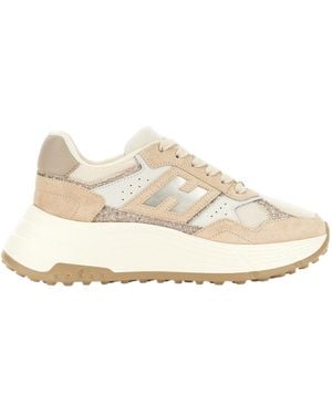 Hogan Hi-Fi Lace-Up Trainers - Natural