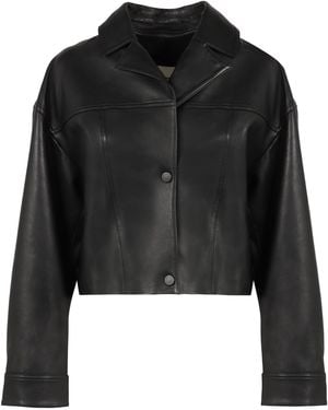 Yves Salomon Buttoned Jacket - Black
