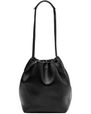 Loro Piana Gathered Shoulder Bag - Black
