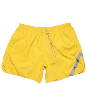Acne Studios Elasticated-Waist Swim Shorts - Yellow