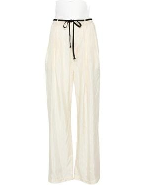 Barena Drawstring Casual Trousers - White