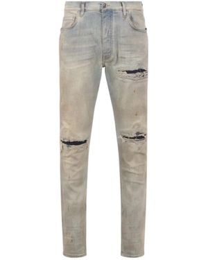 Amiri Mx1 Skinny Distressed Jeans - Grey