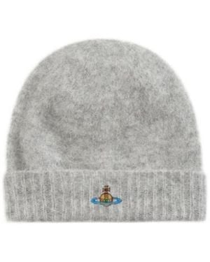 Vivienne Westwood Cuffed Knitted Hat - Gray