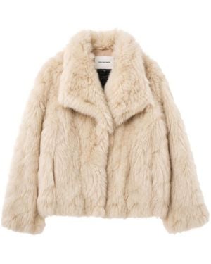 Yves Salomon Long-Sleeved Fur - Natural